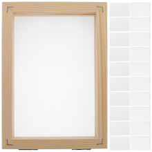 21pcs Set Diy Paper Tool Wooden Mold Frame Screen Kit For Paper Making