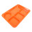Sectioned Plate For Cafes Orange 1pcs 13.98x9.96x0.98in 9
