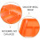 Sectioned Plate For Cafes Orange 1pcs 13.98x9.96x0.98in 7