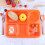 Sectioned Plate For Cafes Orange 1pcs 13.98x9.96x0.98in 4