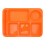 Sectioned Plate For Cafes Orange 1pcs 13.98x9.96x0.98in 1