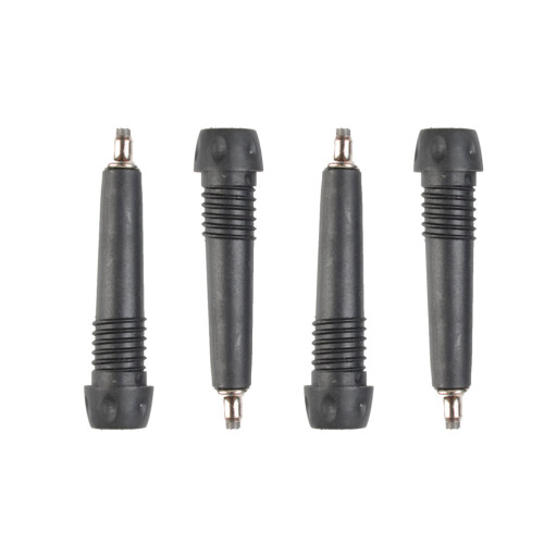 4pcs Trekking Pole Tip Covers Black Round Traction Addition 2