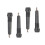 4pcs Trekking Pole Tip Covers Black Round Traction Addition 4