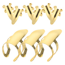 9 Pcs Stainless Steel Finger Picks 3.10x1.80x1.60cm Golden