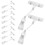 Flexible Rotatable Price Clips Clear Plastic For Retail 10pcs 9