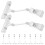 Flexible Rotatable Price Clips Clear Plastic For Retail 10pcs 10