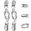 2pcs Cardigan Clips Rectangular Alloy For Clothing 8