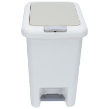 Raindrops Small Trash Can Garbage Bucket Plastic Gray-White 1pack