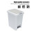 Raindrops Small Trash Can Garbage Bucket Plastic Gray-White 1pack 7
