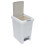 Raindrops Small Trash Can Garbage Bucket Plastic Gray-White 1pack 6