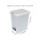 Raindrops Small Trash Can Garbage Bucket Plastic Gray-White 1pack 11