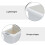 Raindrops Small Trash Can Garbage Bucket Plastic Gray-White 1pack 10