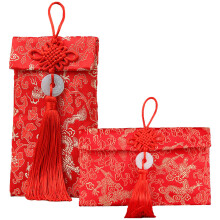 Chinese New Year Red Envelopes Brocade Money Storage 2pcs