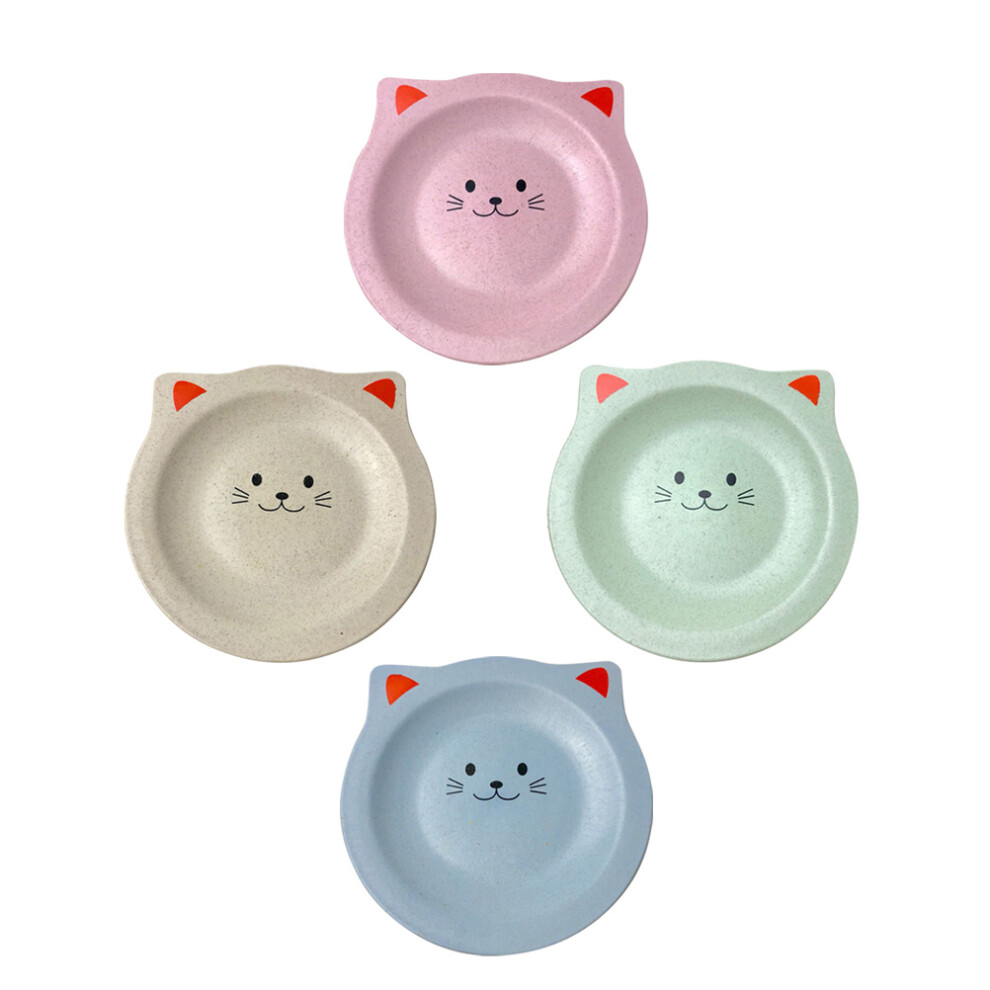 Raindrops Cute Plate Assorted Color Wheat Straw 4set-image-OPC-PK8TTQV-NEW