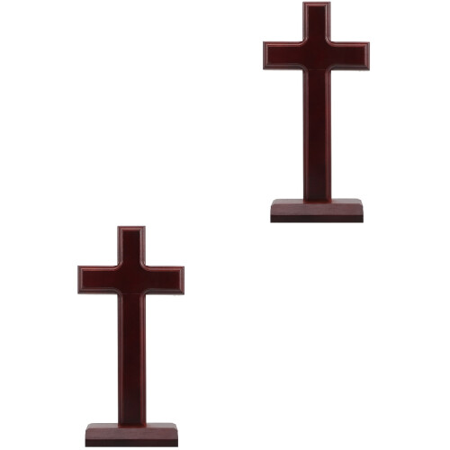 2 Pcs Wall Cross Bible Verses Decor Unique Ornament Religious 2