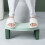 Bathroom Stool Green 1pc 15.72x9.82x6.68in 3