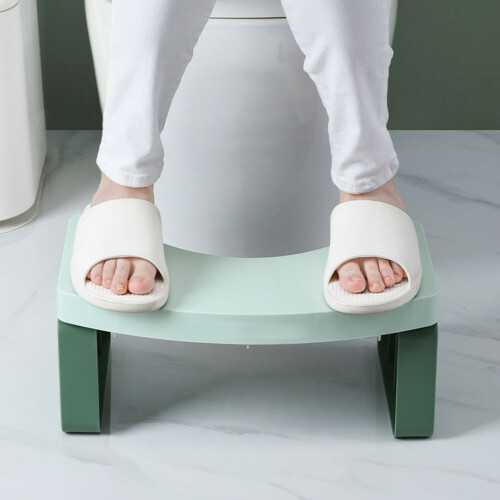 Bathroom Stool Green 1pc 15.72x9.82x6.68in 2