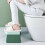 Bathroom Stool Green 1pc 15.72x9.82x6.68in 4