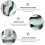 Bathroom Stool Green 1pc 15.72x9.82x6.68in 7
