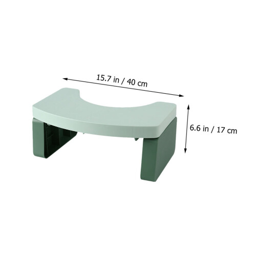 Bathroom Stool Green 1pc 15.72x9.82x6.68in 1