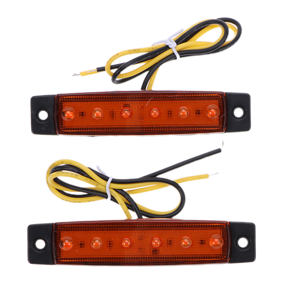 2 Pcs Truck Indicators Side Marker Trailer Taillight Orange 3171599057991