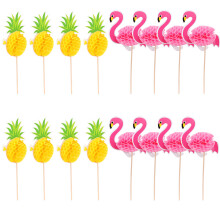 16 Stuks Honingraat Ballen Papieren Cake Toppers Voor Baby Shower