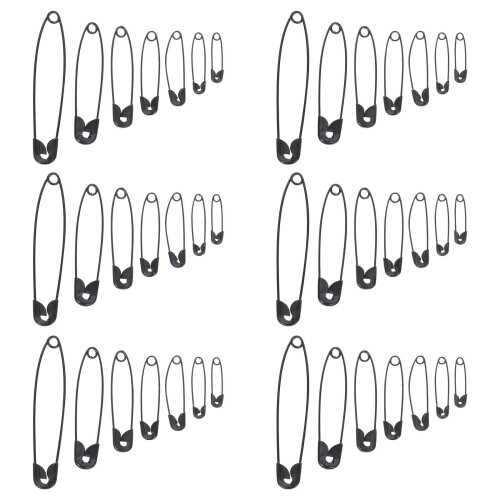Raindrops Safety Pins Black 5.5in Apparel Pin 350pcs 2
