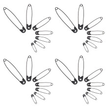 Raindrops Safety Pins Black 5.5in Apparel Pin 350pcs