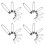 Raindrops Safety Pins Black 5.5in Apparel Pin 350pcs 1