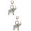 2 Keychain Attractive Attention-Grabbing Miss 7