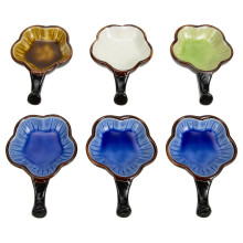 6 Pcs Colored Glaze Pen Washing Ink Tray Portable Brush Washer