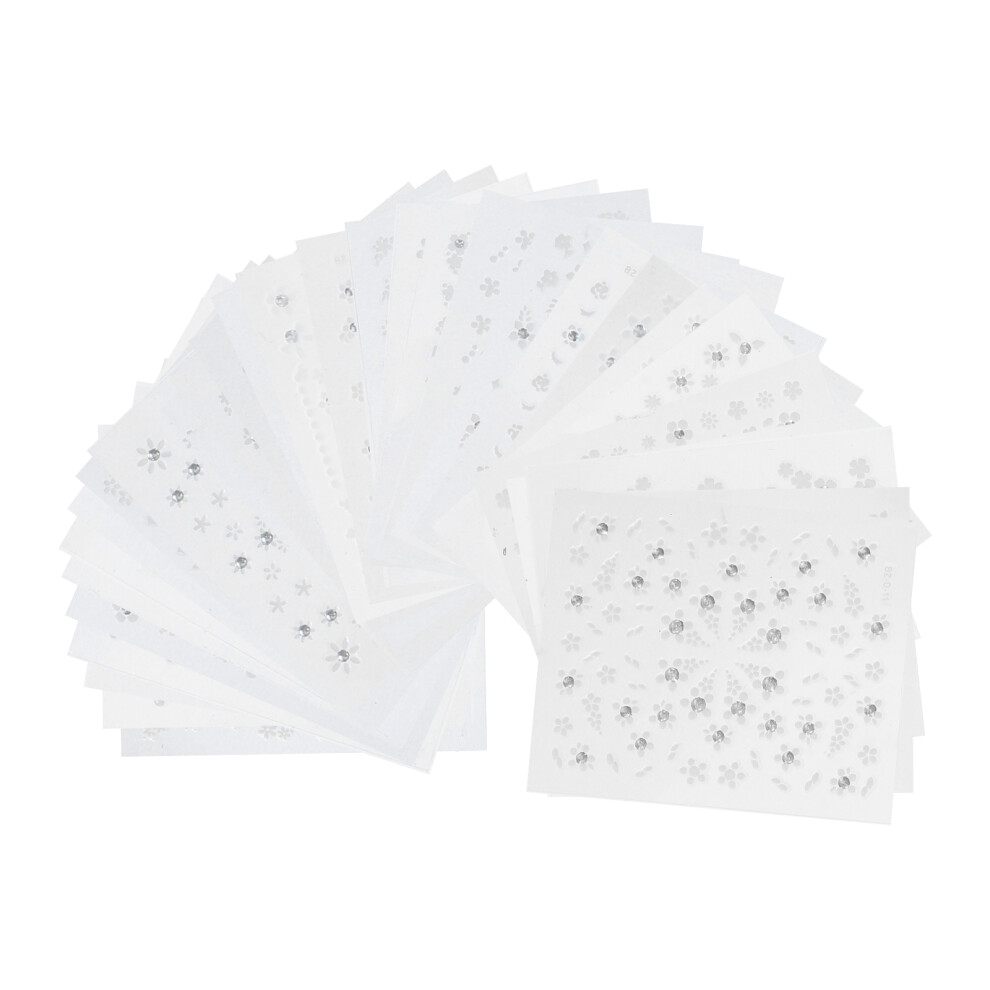 Vaguelly 30 Sheets Nail Sticker Snowflake Sticker Creative Nail Decal