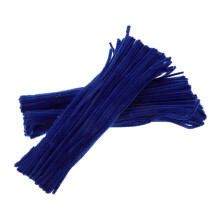 200Pièces Chenilles Bleues Métal Peluche Bricolage Décoration DIY