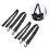 Ski Boot Sling 4pcs Black Easy Fixing Adjustable 6