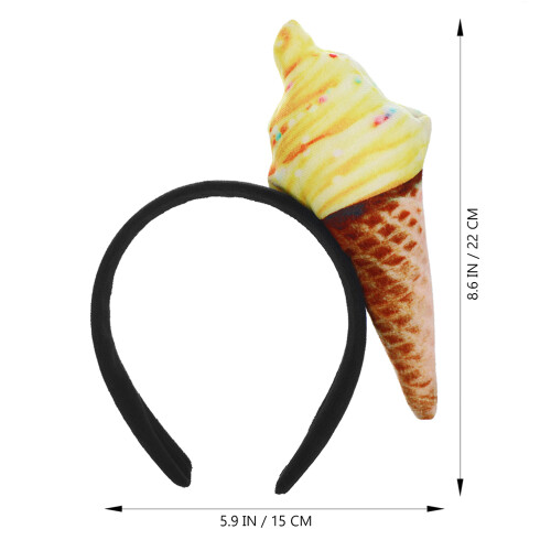 Ice Cream Headband Food-Themed Fabric 2set 2