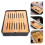 Kitchen Draining Tray Japanese Style Bamboo Tray Black 1set 3