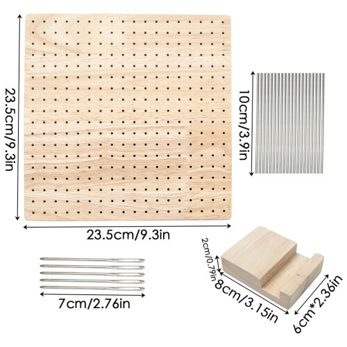 Raindrops Crochet Squaring Boards Khaki Stainless Steel 1 Set 1
