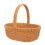 Multipurpose Woven Basket Plastic Weaving Brown 1set 31x28cm 1
