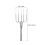 Digging Fork Silver 1set 10.4x3.5x1.2in 2