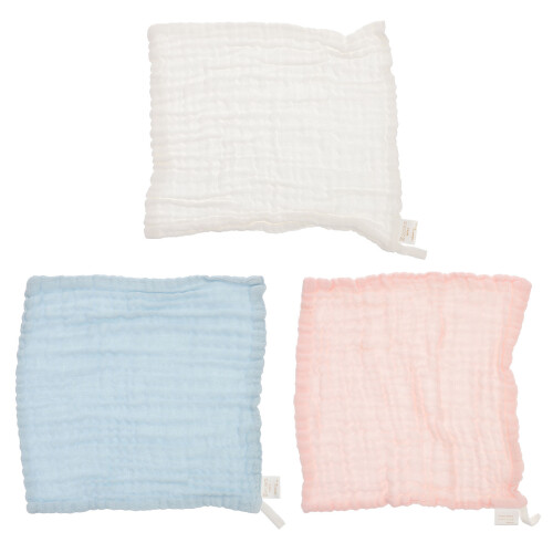 Muslin Burping Cloths Towel White 3pcs 1