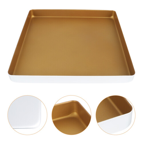 Nonstick Golden Square Pizza Baking Pan Durable Aluminum Bakeware 1
