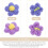 Small Flower Appliques Brooch Multi 10pcs 10