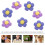 Small Flower Appliques Brooch Multi 10pcs 9