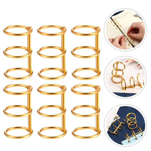 6 Pcs Metal Binder Rings Loose Leaf Disc Binding Loose-Leaf Notebook 2