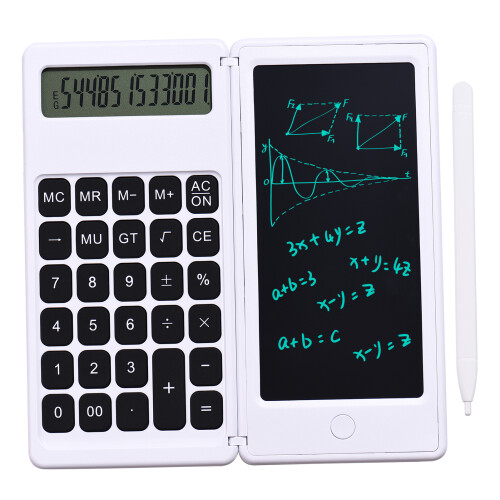 Foldable 6 Inch LCD Writing Tablet with Stylus - Multi-Function Digital Calculator 2