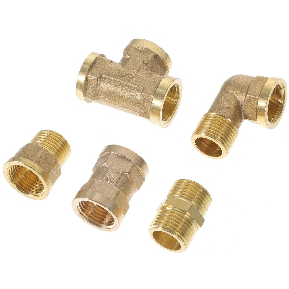 Tee Pipe Connector Copper Hose Fitting Golden 1 Set 3171601243121