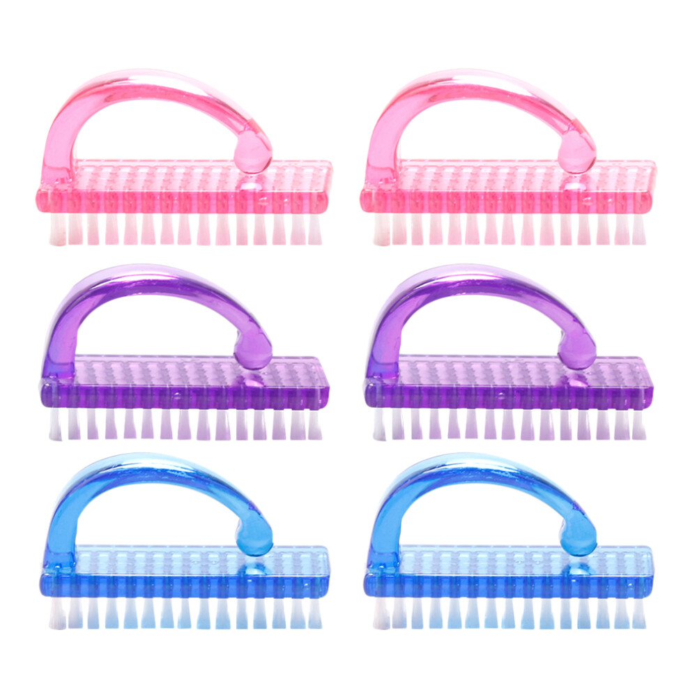 Iplusmile 6 Pcs Nail Polish Brush Cleaner Nail Cleaning Scrubbing