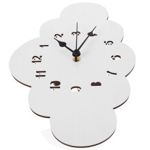 Wall Clock For Kitchen 1pack Silent White Wooden
