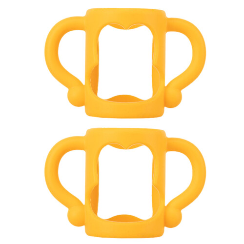 Universal Cup Handle For Kids Feeding Bottle Handle Orange 2pcs 1