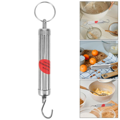 Mechanical Spring Scale Silver 1pcs 3.54x0.79x0.79in 2